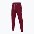 Pantaloni de trening Pitbull West Coast pentru bărbați cu logo mic și grup Terry Burgundy 3