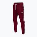 Pantaloni de trening Pitbull West Coast pentru bărbați Bandă Logo Terry Group burgundy 3