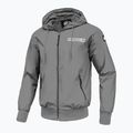Jachetă pentru bărbați Pitbull West Coast Athletic Logo Hooded Nylon light grey