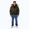 Geacă de iarnă pentru bărbați Pitbull Harvest Hooded Bomber olive 2