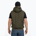 Vestă pentru bărbați Pitbull Carver Quilted Hooded olive 2