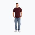 Tricou pentru bărbați Pitbull Small Logo dark burgundy 2
