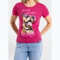 Tricou pentru femei Pitbull Synglasses Dog raspberry gold 4