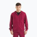 Hanorac pentru bărbați  Pitbull Tape Nugget Hooded Zip Sweatshirt burgundy