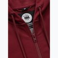 Hanorac pentru bărbați  Pitbull Tape Nugget Hooded Zip Sweatshirt burgundy 9