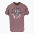 Tricou pentru bărbați Pitbull Shkull Logo dusty burgundy