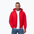 Geacă pentru bărbați Pitbull Palomar Padded Hooded Hybrid fluo/red 4