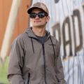 Geacă pentru bărbați Pitbull Athletic Logo Nylon Hooded taupe 14