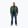 Geacă pentru bărbați Pitbull Mason San Diego Baseball Hooded bottle green/beige 2