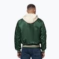 Geacă pentru bărbați Pitbull Mason San Diego Baseball Hooded bottle green/beige 3