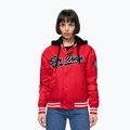 Geacă pentru femei Pitbull Angela San Diego Hooded Varsity fluo/red