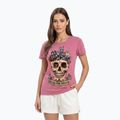 Tricou pentru femei Pitbull Dia De Los Perros washed pink