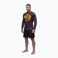 Rashguard cu mânecă lungă pentru bărbați Pitbull Rashguard Logo Palms brown 2