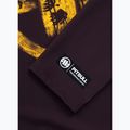 Rashguard cu mânecă lungă pentru bărbați Pitbull Rashguard Logo Palms brown 8