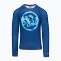Rashguard cu mânecă lungă pentru bărbați Pitbull Rashguard Logo Palms blue 3
