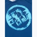 Rashguard cu mânecă lungă pentru bărbați Pitbull Rashguard Logo Palms blue 6