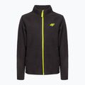 Pulover pentru copii 4F fleece negru HJZ22-JPLM001