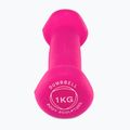 Ganteră cauciucată Body Sculpture BW 513 z PVC 1 kg pink 3