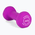 Ganteră cauciucată Body Sculpture BW 513 z PVC 2 kg purple