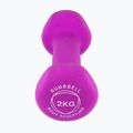 Ganteră cauciucată Body Sculpture BW 513 z PVC 2 kg purple 3