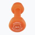 Ganteră cauciucată Body Sculpture BW 513 z PVC 3 kg orange 3