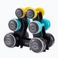 Set de gantere cu suport Body Sculpture Smart Bw 108Dt 24 kg yellow/blue/black