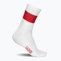 LUXA Flag șosete de ciclism albe și roșii LAM21SPFS
