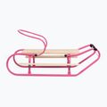 Sanie metalică HUMBAKA with backrest and footrests pink 3