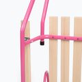 Sanie metalică HUMBAKA with backrest and footrests pink 6