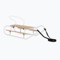 Sanie metalică HUMBAKA with backrest and footrests white