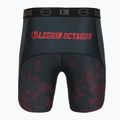 Pantaloni scurți de antrenament pentru bărbați Octagon Legion Grunge negru/roșu 2