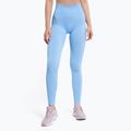 Colanți de antrenament pentru femei Gym Glamour Push Up Baby Blue 405