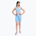 Colanți scurți de antrenament pentru femei Gym Glamour Push Up Baby Blue 407 2