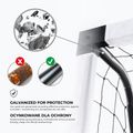 OneTeam One poartă de fotbal 300 x 160 cm oțel galvanizat alb/negru 13