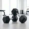 Halteră cauciucată XTREXO Hex 22.5 kg 3