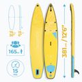 Placă SUP AQUASTIC Touring 12'6" galben 18
