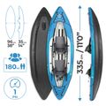 Caiac gonflabil de 2-persoane AQUASTIC Delft 11'0'' niebieski 15