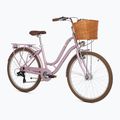 Bicicletă de oraș pentru adolescenți ATTABO CITY 26" roz 2