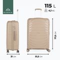 Valiză de călătorie KADVA Brava 115 l bej 3