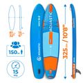 Set placă SUP gonflabilă AQUASTIC Perth 10'8" all-round blue 24