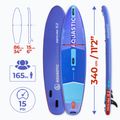 Set placă SUP gonflabilă AQUASTIC Perth Pro 11'2" all-round blue 21