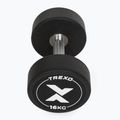 Gantera din fontă cauciucată XTREXO Pro 16 kg black 7