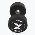 Gantera din fontă cauciucată XTREXO Pro 20 kg black 7