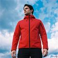 Hanorac trekking pentru bărbați KADVA Arix WP 5K/3K softshell hibrid roșu 6
