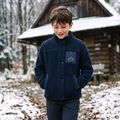 Hanorac fleece pentru copii KADVA Rodvik JR albastru închis 11