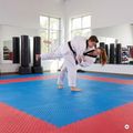 Covoraș HOOK FIGHTING x Jen Yau puzzle tatami cu certificat World Taekwondo Federation albastru 3