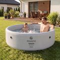 Piscină gonflabilă AQUASTIC ONSEN drop stitch 700 l 150 cm gri 4