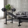 Bancă de antrenament  XTREXO BenchFit Lite cu suport și bară neagră 6