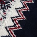 Pulover pentru bărbați Woolcano SWT1091 Granatowy/Kremowy 4