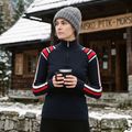 Pulover pentru femei Woolcano SWT1094 Czarny/Kremowy/ Czerwony 10